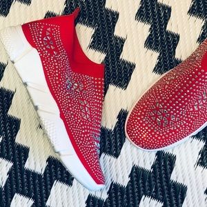 NEW Studded Red Sneakers